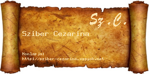 Sziber Cezarina névjegykártya