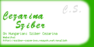 cezarina sziber business card